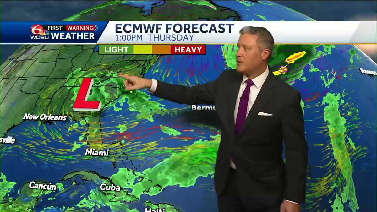 New Orleans weather weekend forecast temps rain chances Humberto