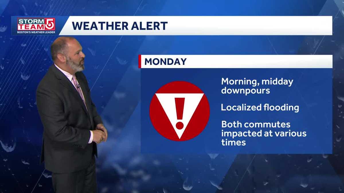 Monday brings soaking rain, potential for localized flooding