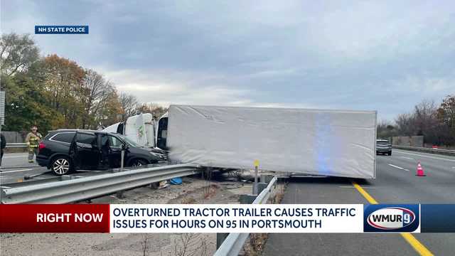 Portsmouth: Two people are safe following a tractor-trailer crash on Interstate 95 on Friday - Vimarsana News