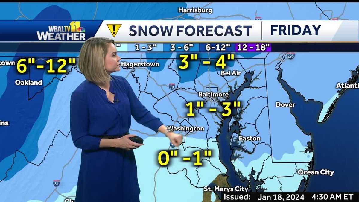Mostly cloudy, cold with more snow for Friday