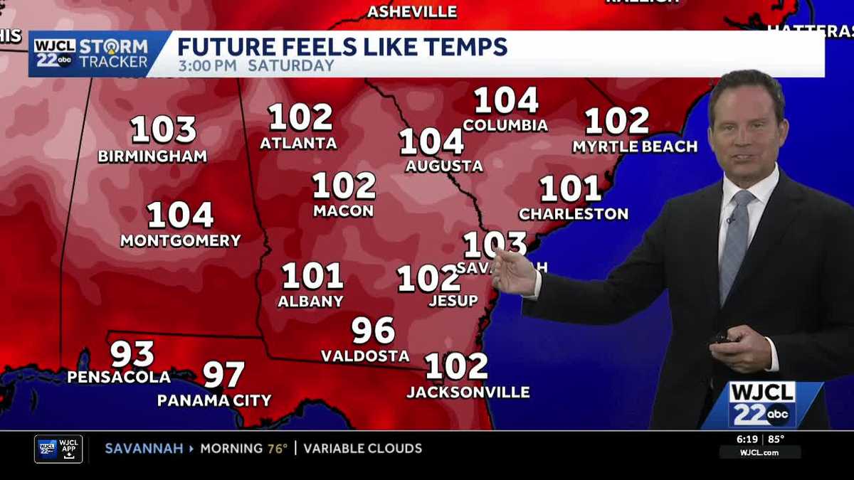 High heat and a few thunderstorms highlight the holiday forecast in the Savannah area