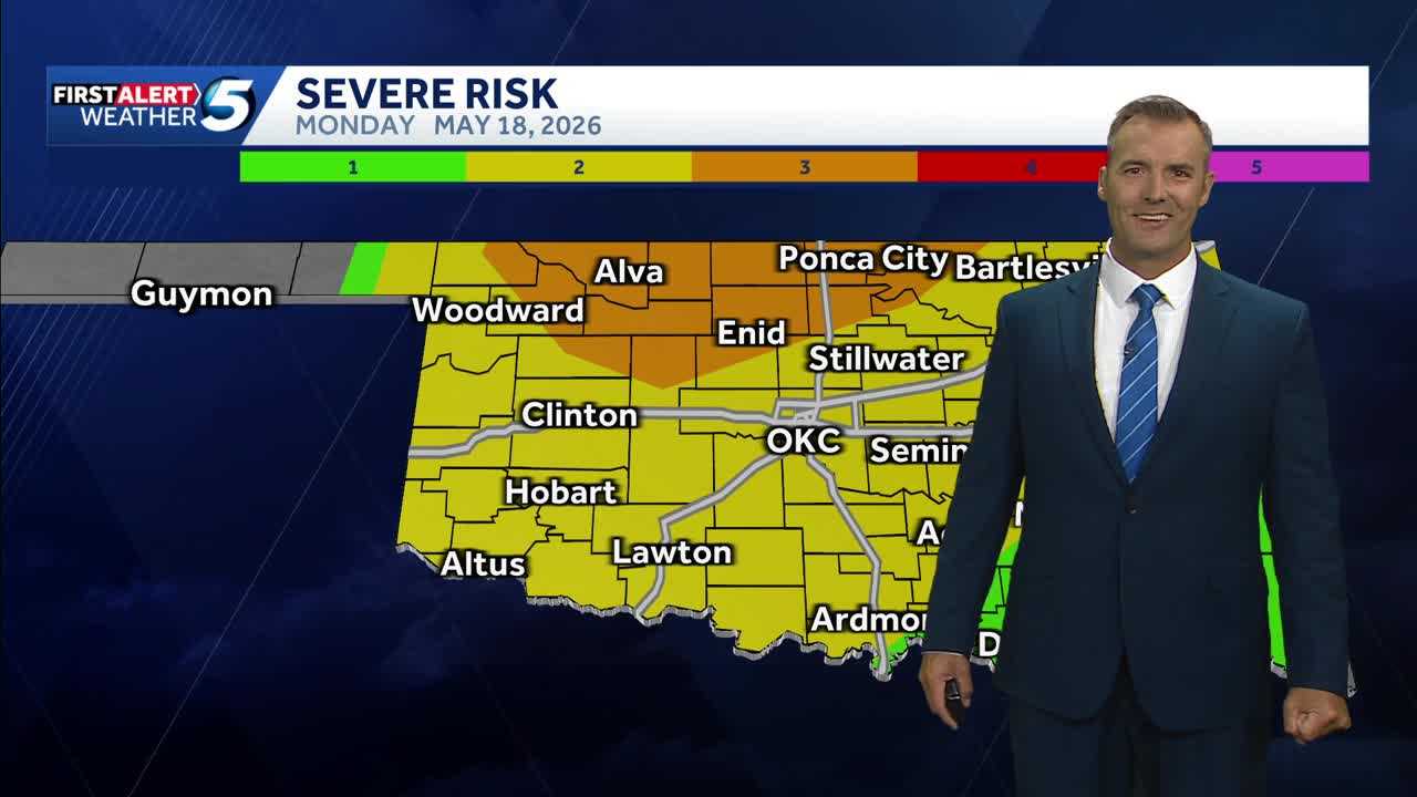 FORECAST: Storms with tornado risk Monday in Oklahoma