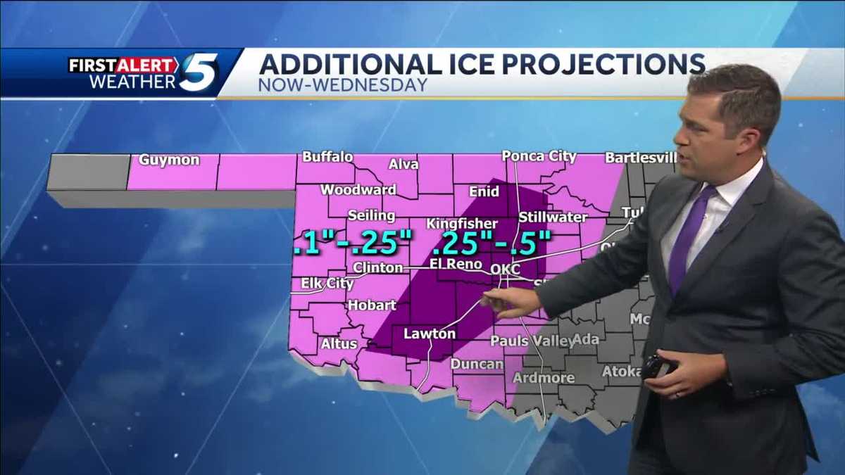 ICE STORM TIMELINE Second wave of sleet, freezing rain moving into Oklahoma
