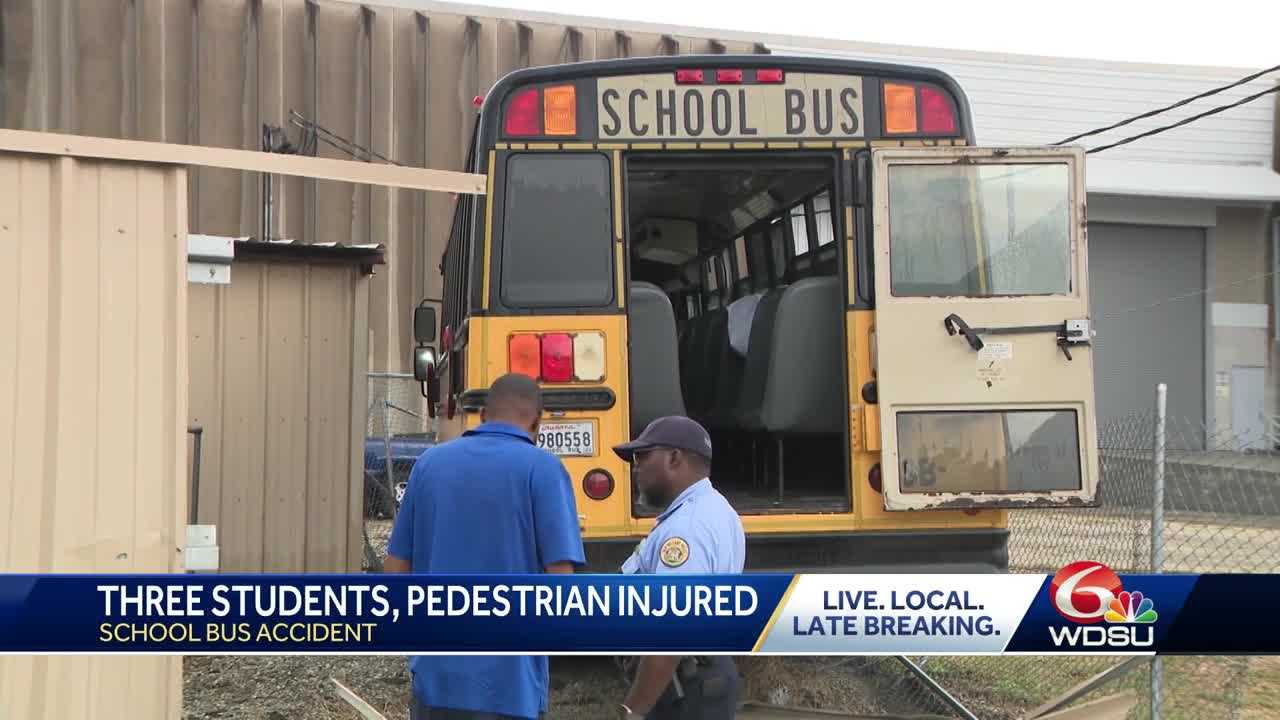 Three Students And A Pedestrian Hurt In School Bus Accident