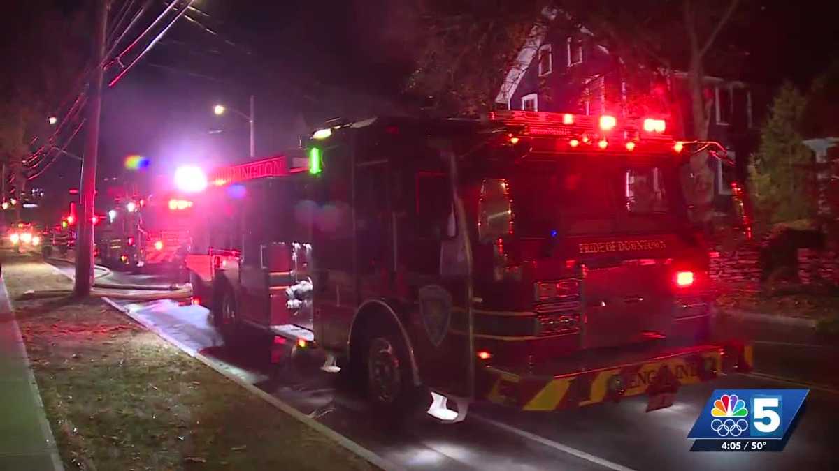 Crews battle apartment fire on Pine Street in Burlington