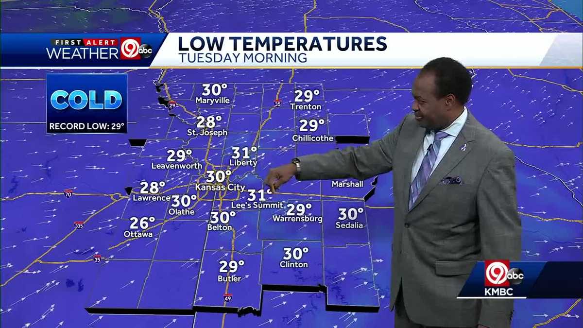 Temperatures will flirt with record lows Tuesday morning