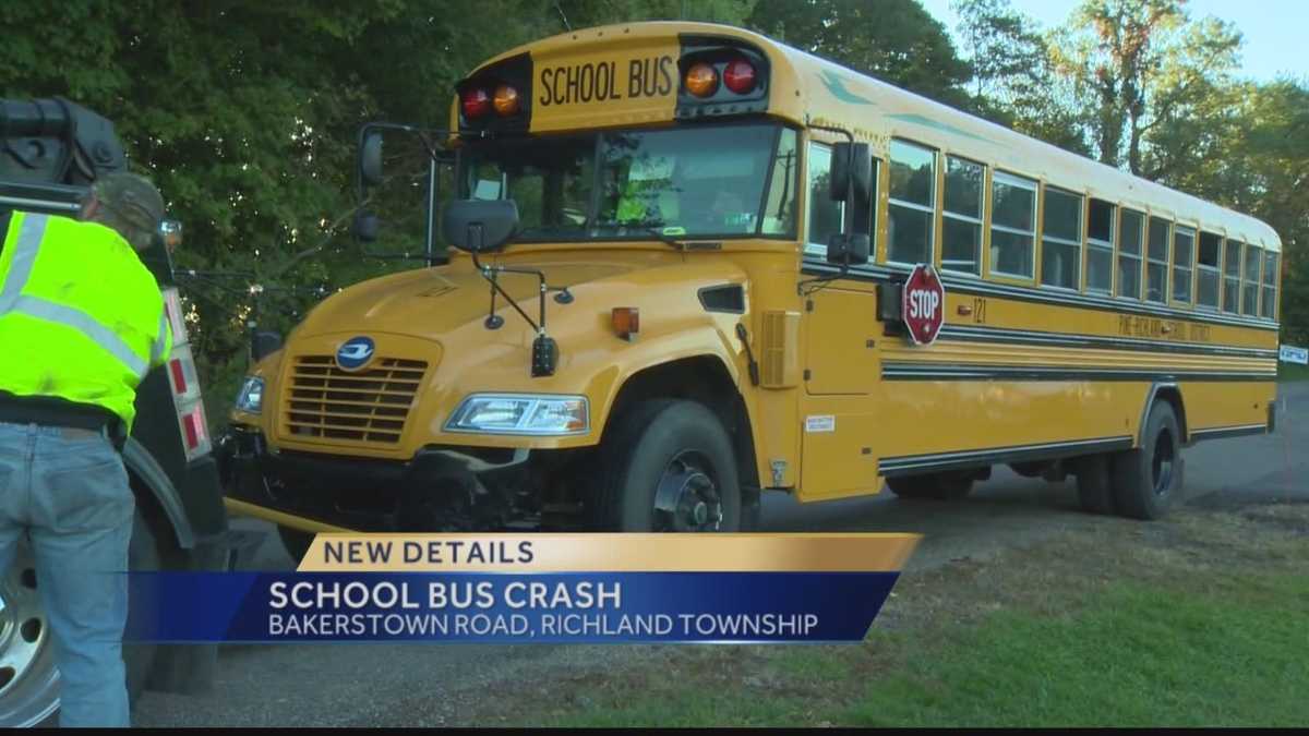 Car, school bus involved in crash in Richland Township