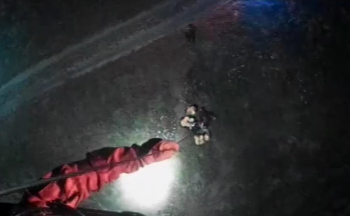 Video of cave rescue at a California beach released by Coast Guard
