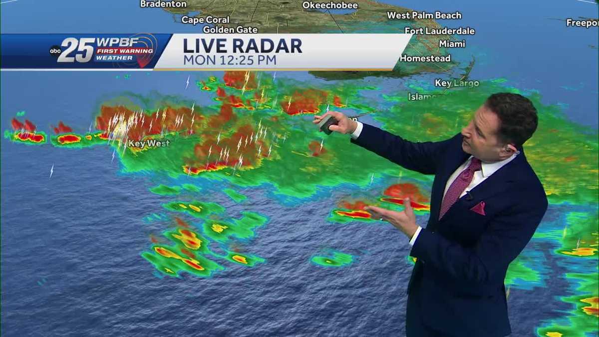 Isolated strong storms move across South Florida