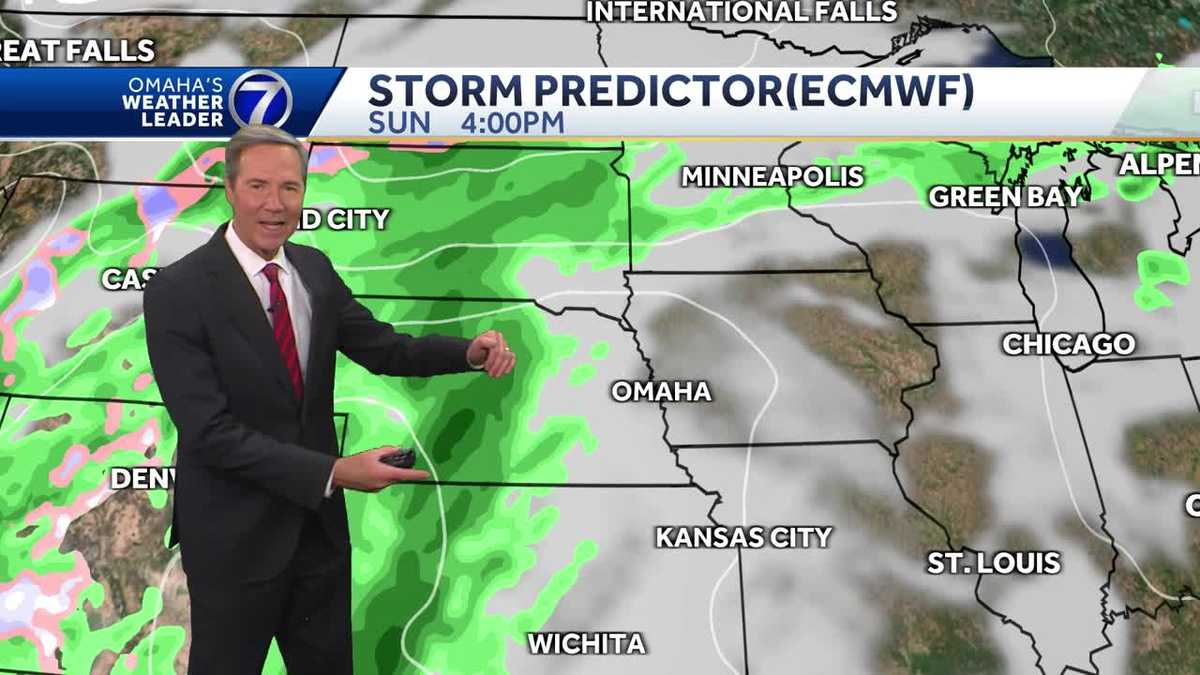 Next rain chance Sunday night for Omaha, staying warm until then