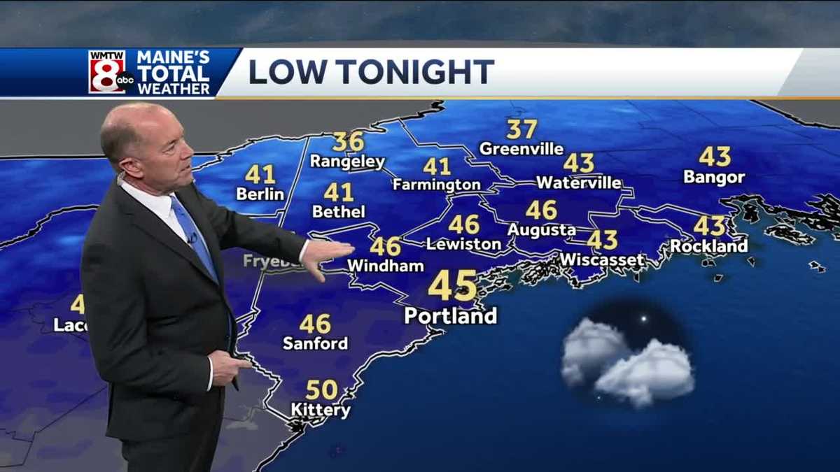 A Mild Night Under Mostly Cloudy Skies