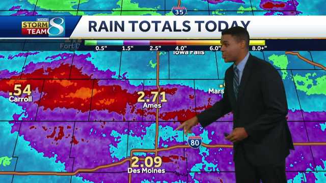 4″ of rain fell in parts of Iowa Tuesday