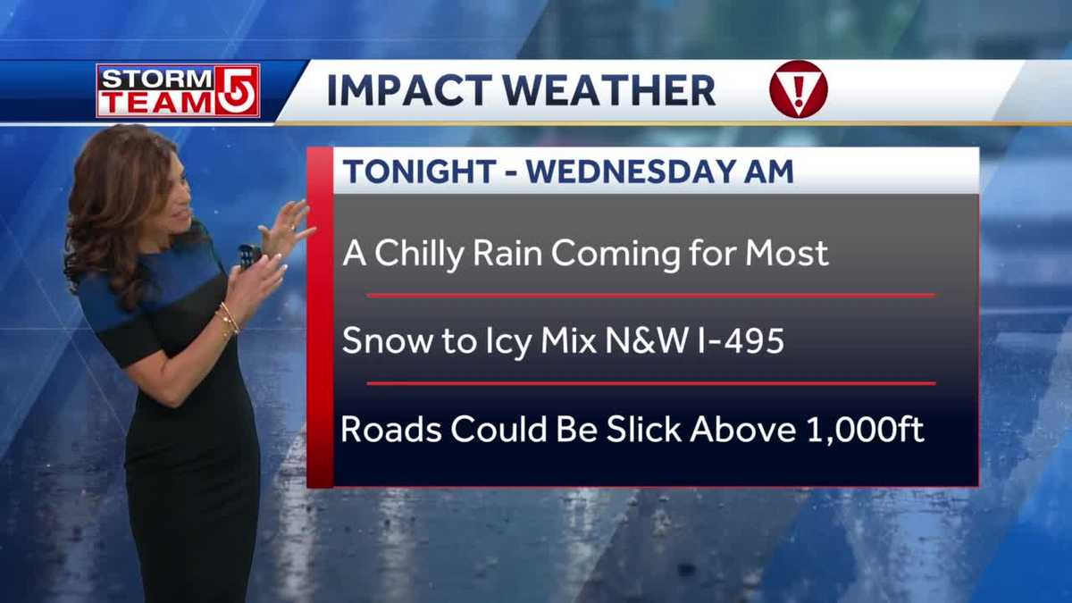 Video: Mix of rain, snow for some tonight
