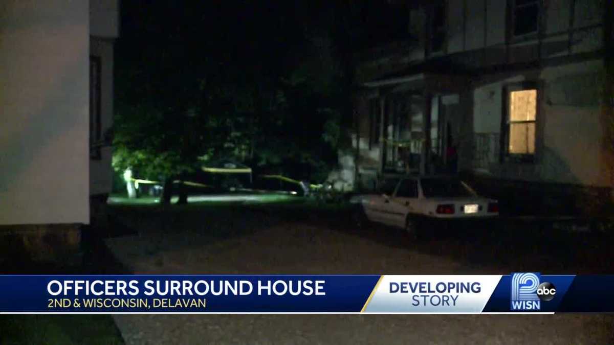 Police surround Delavan home