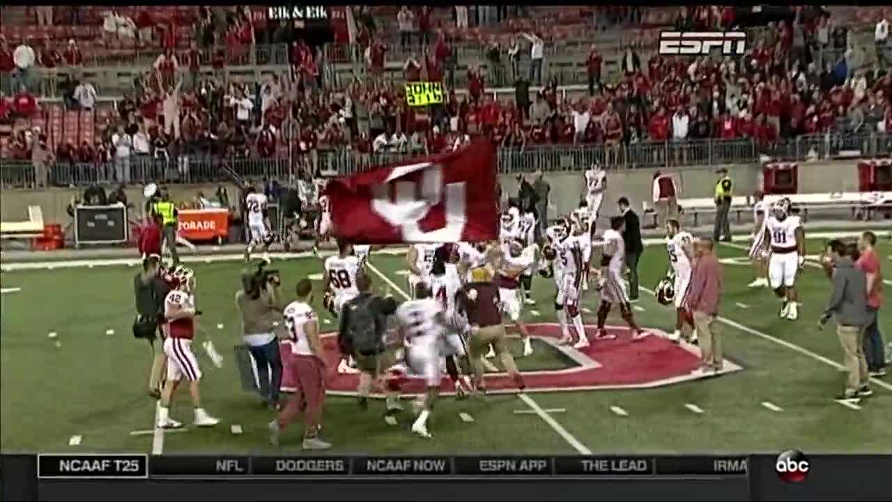 WATCH: Baker Mayfield ‘plants The Flag’ After Sooners Victory Over Ohio ...