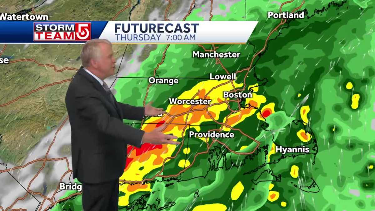 Video: Flooding rain possible across eastern Massachusetts