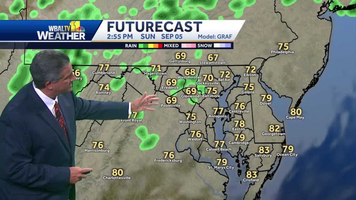 Mild temps for the rest of Labor Day Weekend, few rain chances