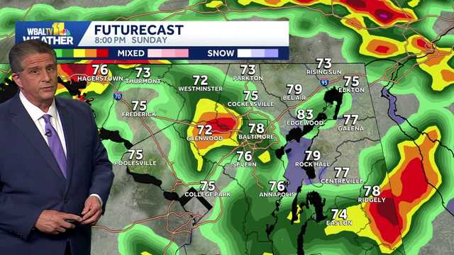 Strong storms possible again Tonight and Monday