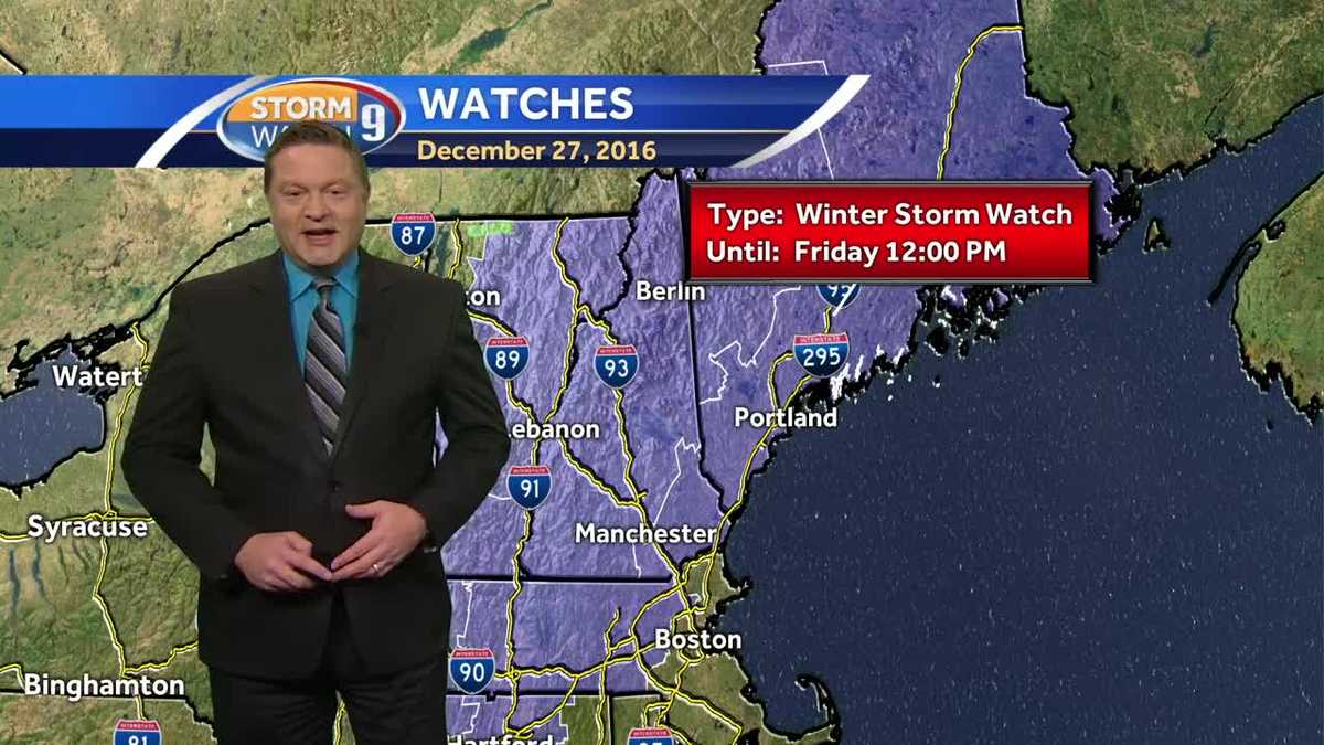 Watch: Winter storm watch in place ahead of Thursday snowfall