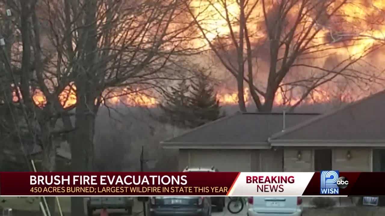 Homes Evacuated As Fire Crews Battle Multiple Brush Fires In Menomonee ...