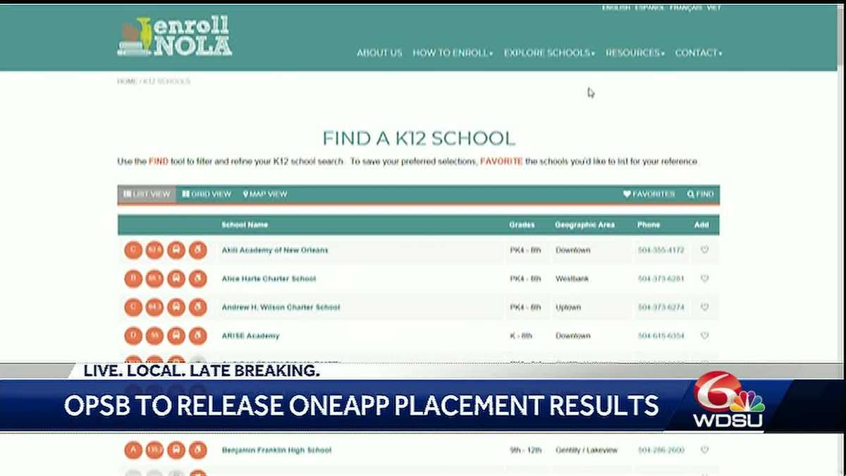 First round of OneApp school placement results released