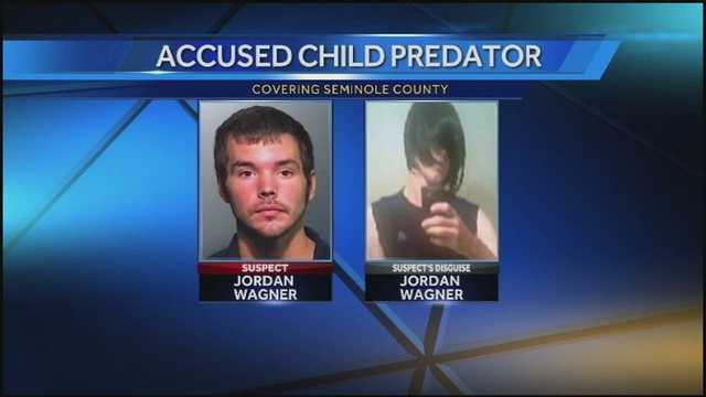 Authorities say wig-wearing man sent nude photos to kids