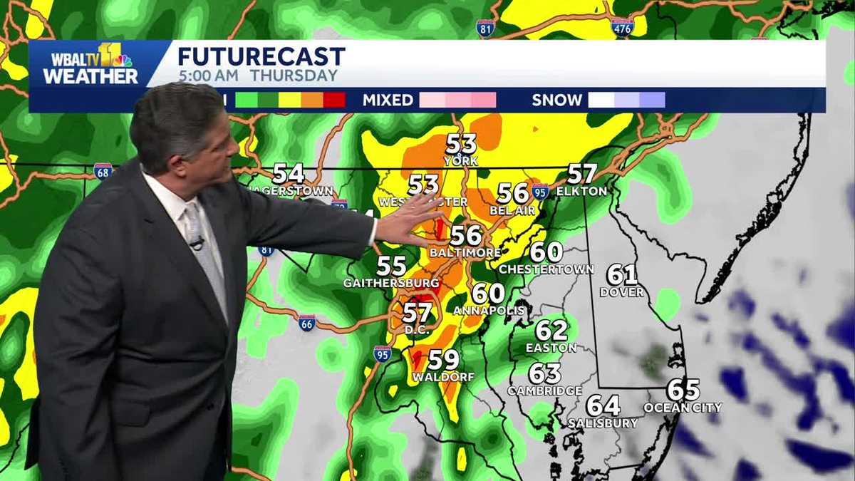 Partly sunny skies with cooler temps, rain expected soon