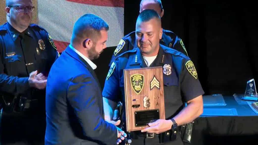 Laconia officer injured on duty, forced to retire in 2024 honored at police awards