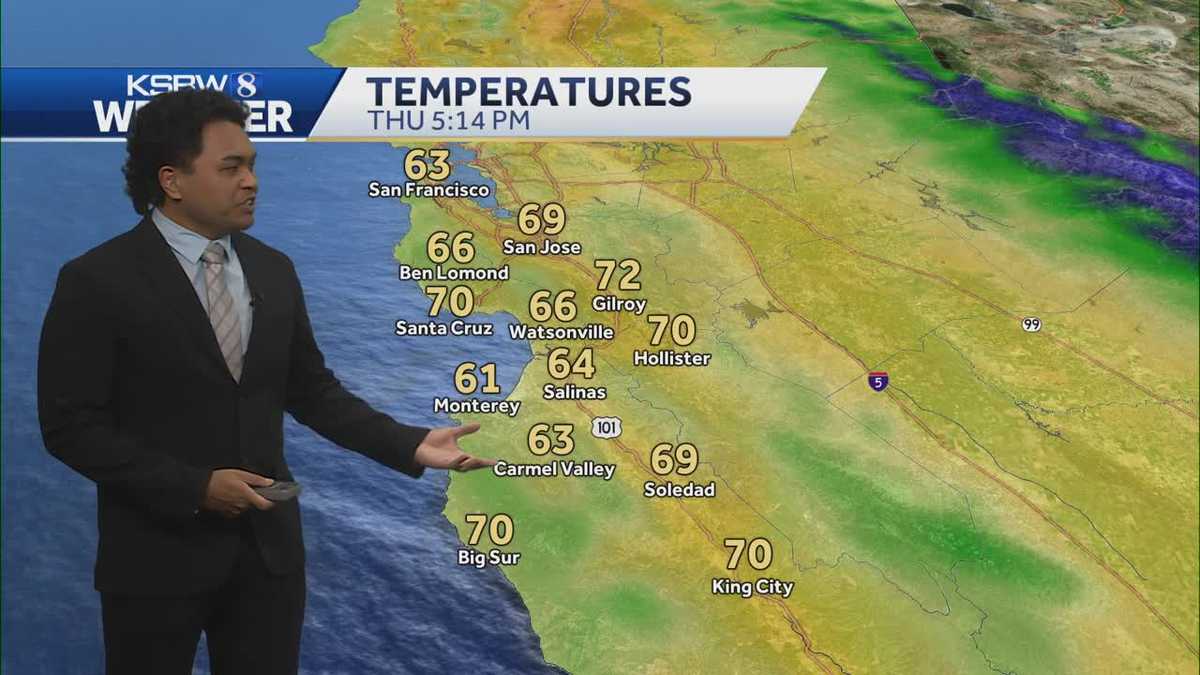 Warming trend into the weekend on the Central Coast