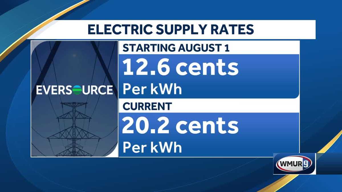 Lower electric rates take effect Aug. 1 for Eversource, Unitil customers