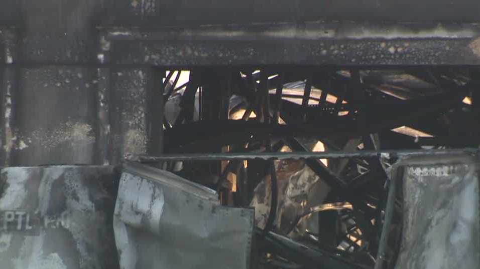 Excavation and fire crews remain at scene of Tracy Medline warehouse fire on Monday