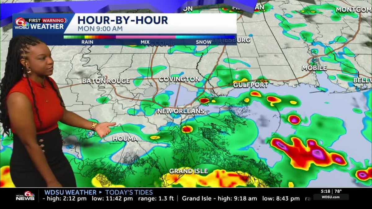 Alert Day: heavy rain potential in New Orleans could lead to flash flooding in your Monday forecast