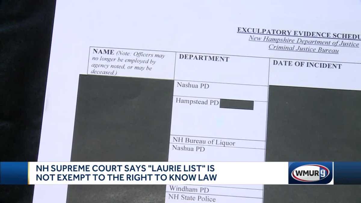 New Hampshire Supreme Court rules Laurie List not exempt from right