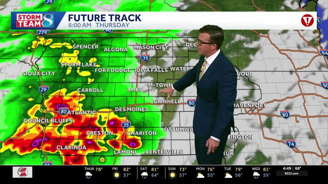 Iowa weather: Severe storms early Thursday morning