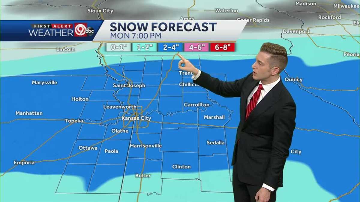 Monitoring chances for accumulating snow Sunday into Monday