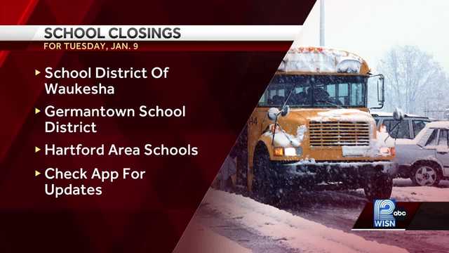 Closings and delays in SE Wisconsin for Tuesday - Vimarsana News