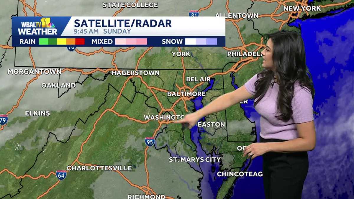 Chilly and partly sunny Sunday, temps in the low 40s