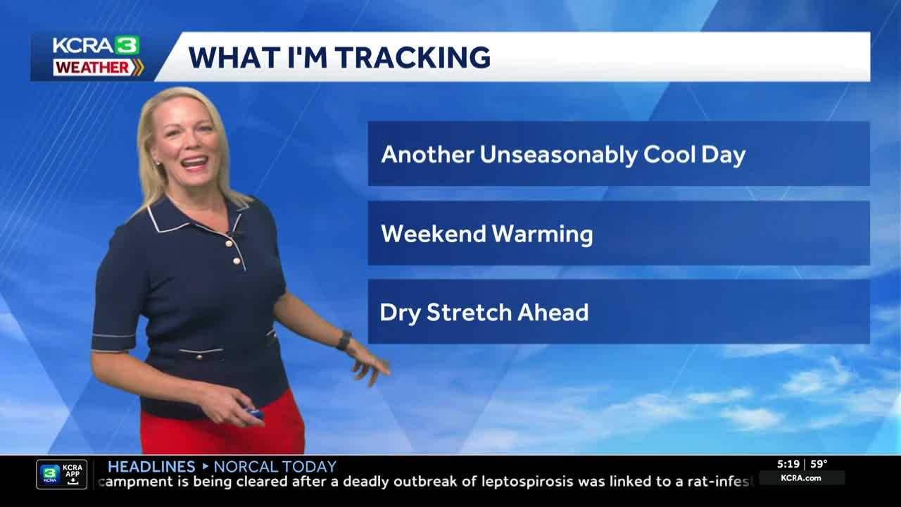 NorCal forecast: Calmer and cool Thursday before warmer weekend