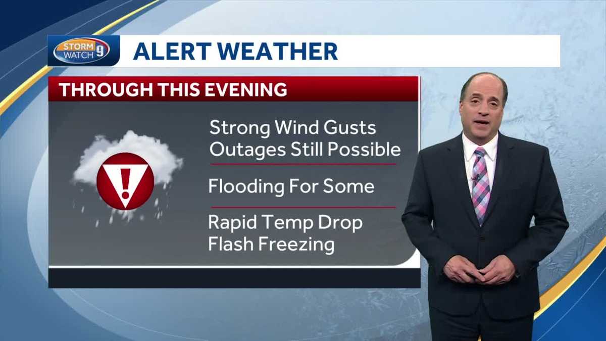 New Hampshire forecast video Storm ending; temperatures drop