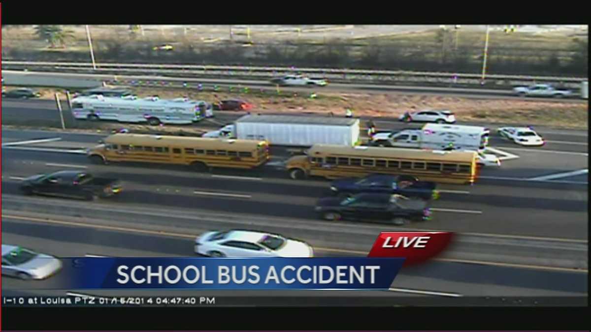 8 childrentaken to hospital after school bus accident