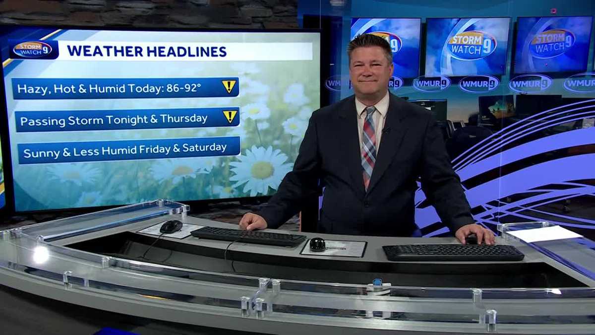 New Hampshire forecast video: Hot and humid today
