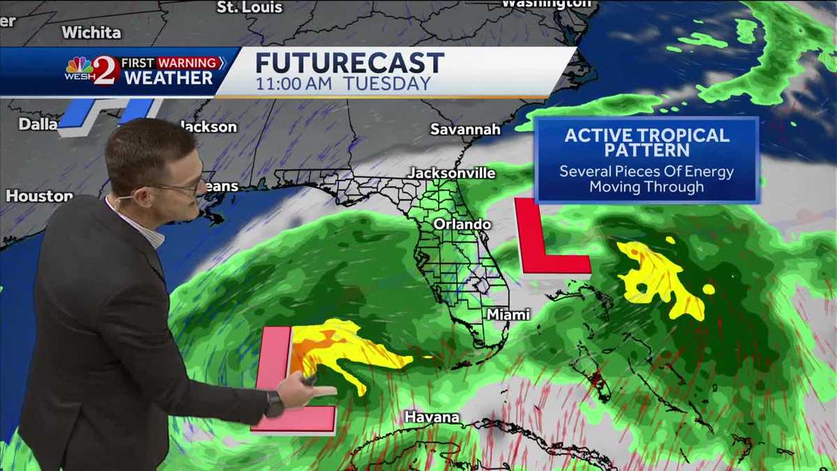 Turning wet tomorrow, tropical threat by midweek