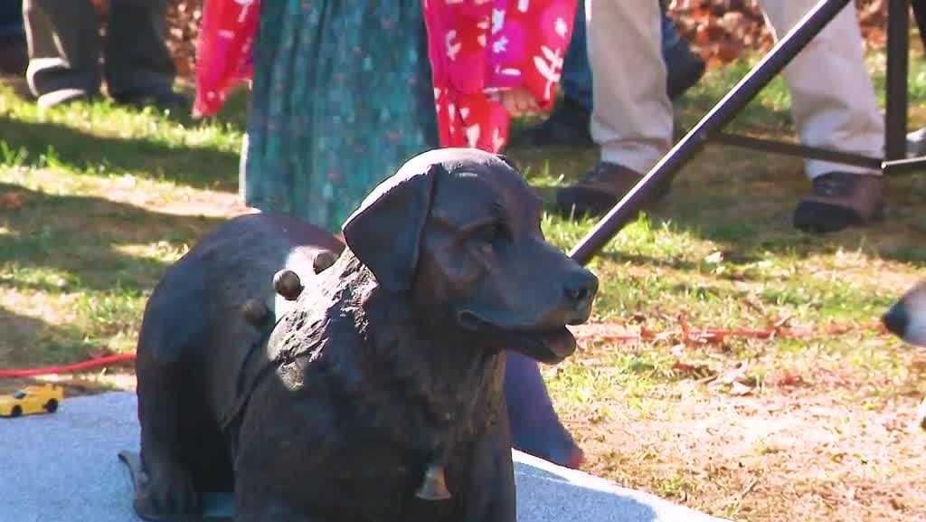 Statue of New Hampshire's official dog unveiled in Tamworth