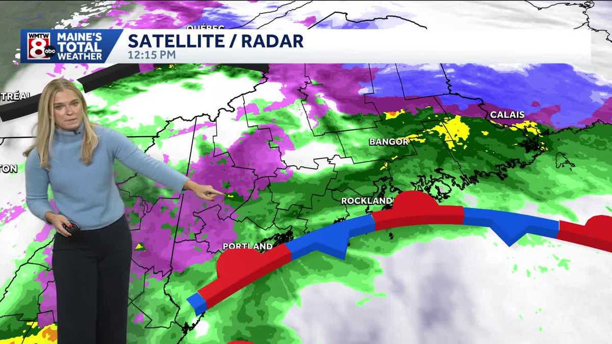 Still slick this afternoon in Maine