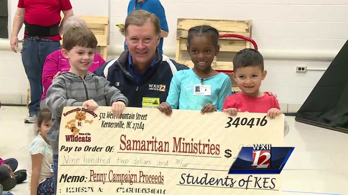 A larger gift from Kernersville Elementary students