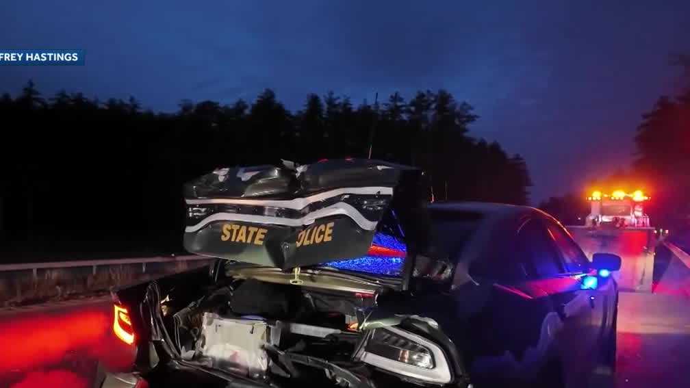 Driver, police K-9 transported after crash on Everett Turnpike