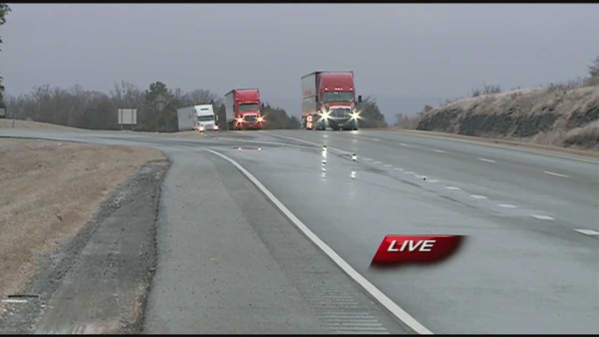 Drivers use caution on icy roads in the River Valley