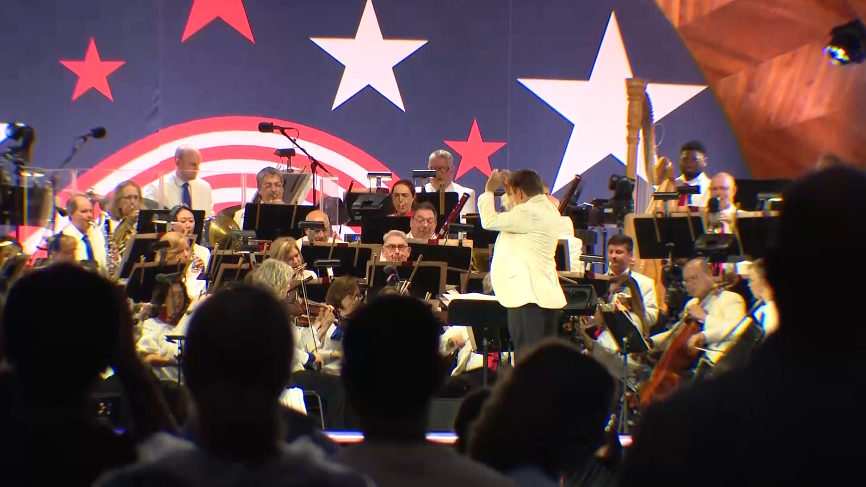 Spectators catch sneak peak of Boston Pops Fireworks Spectacular rehearsal