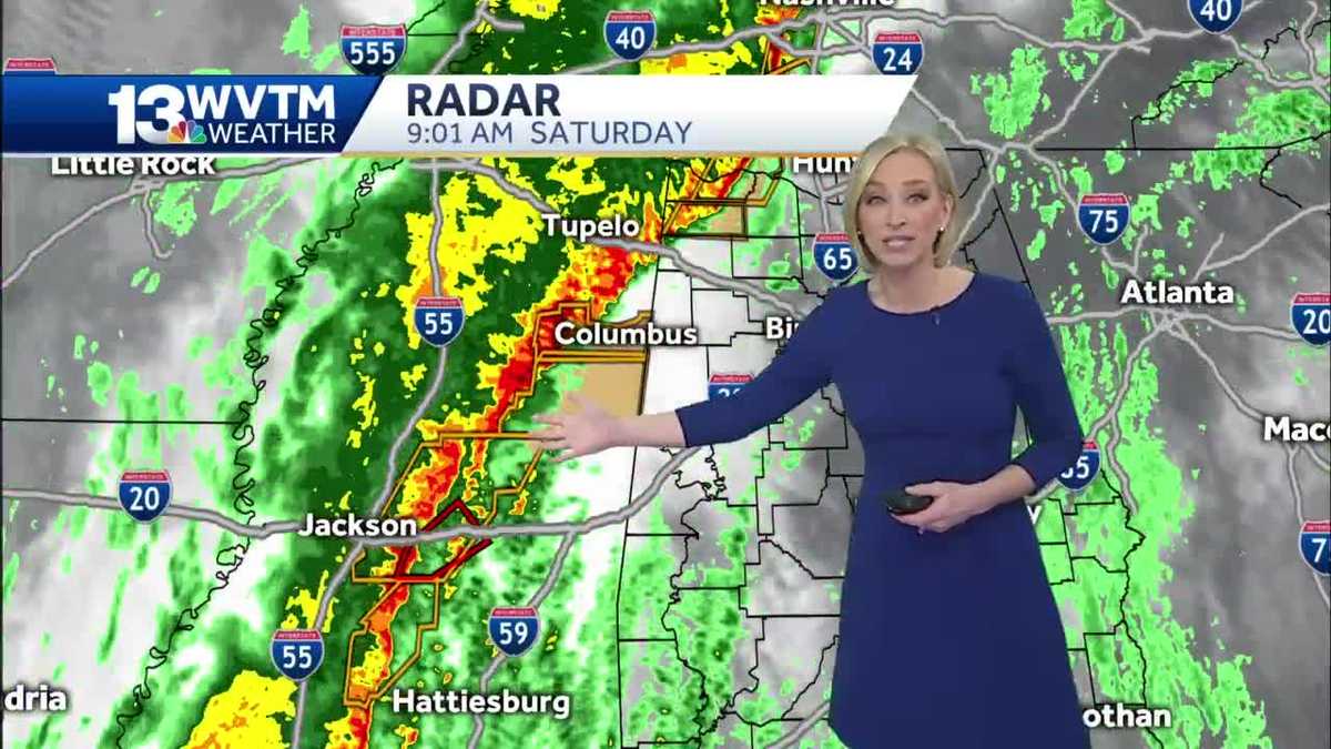 Severe storms headed for central Alabama