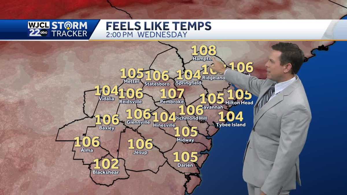 Savannah Very hot weather with feelslike temperature 105110˚